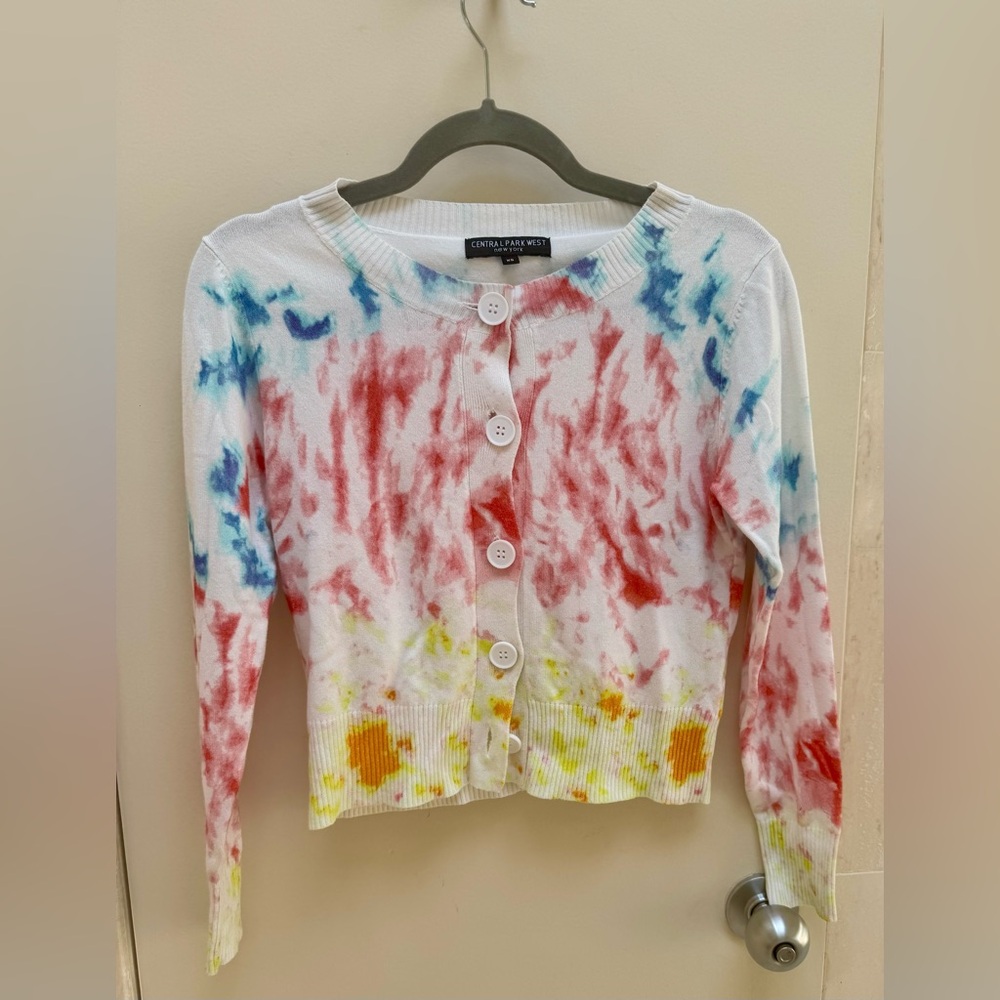 Central Park West New York Tie-Dye Cardigan